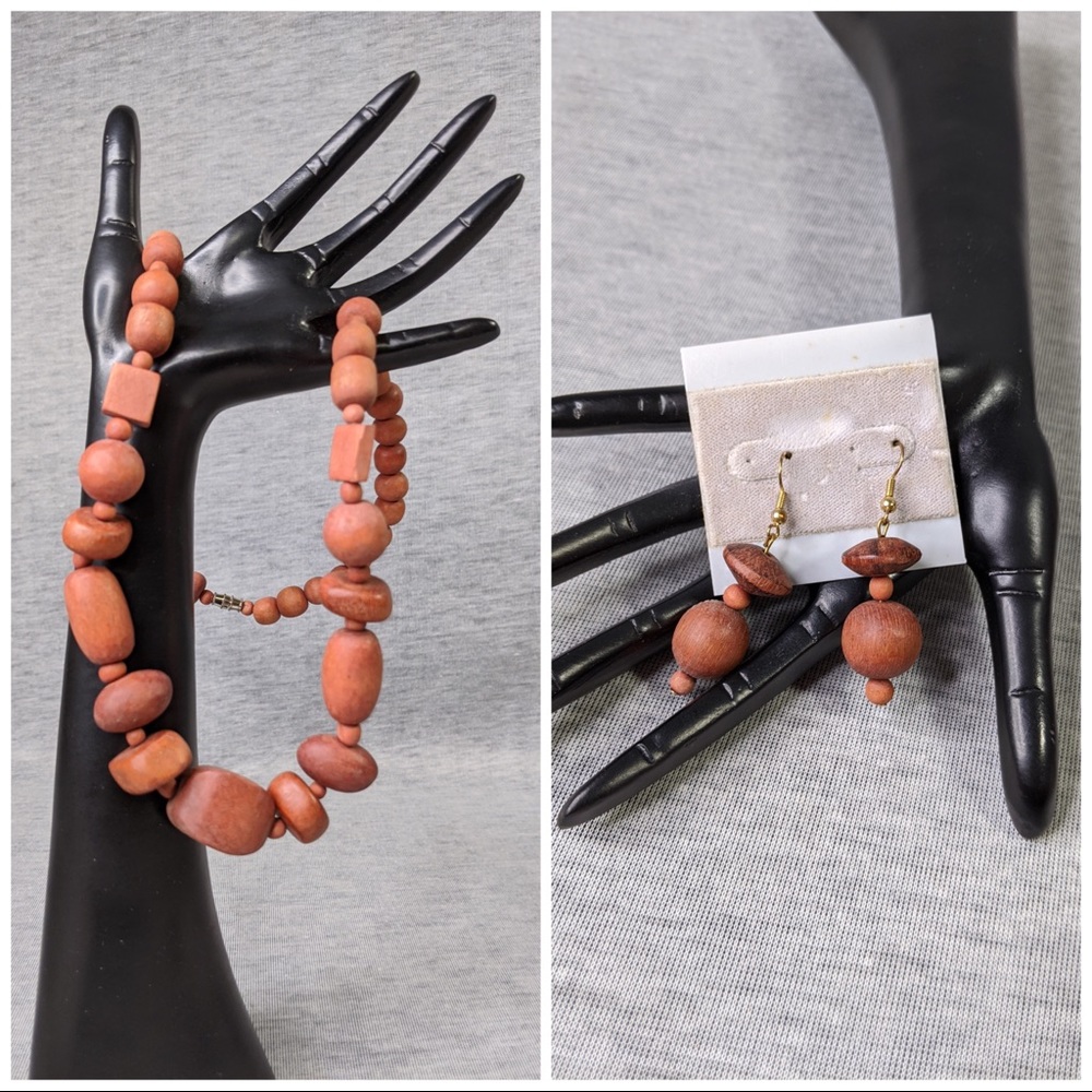 👯‍♀️Host Pick⚡️Wooden Necklace & Earring Set
